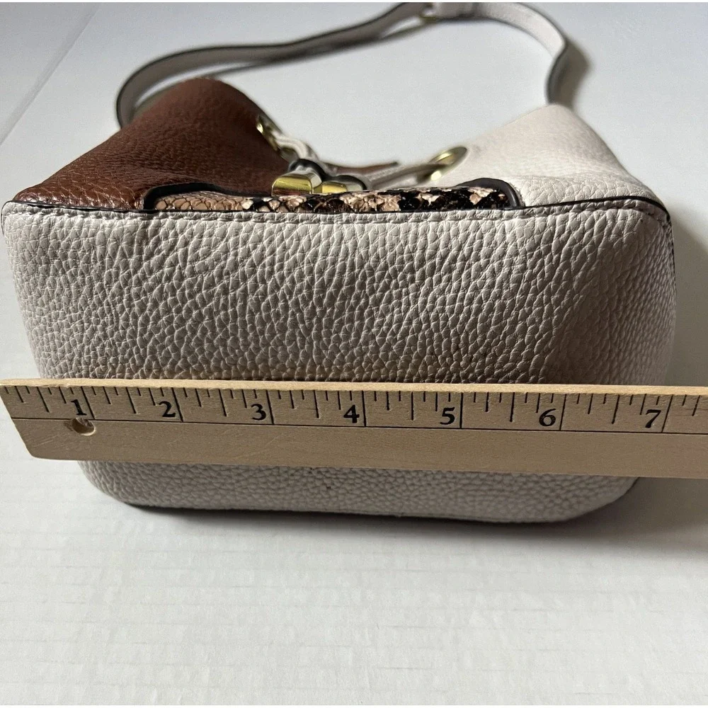 STEVE MADDEN Bucket Cognac Reptile Snake‎ Pattern Purse Handbag